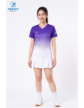Áo thể thao nữ AC-3874-01-09 Trắng phối tím